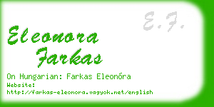 eleonora farkas business card
